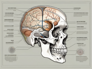 A detailed cross-section of the human cranium