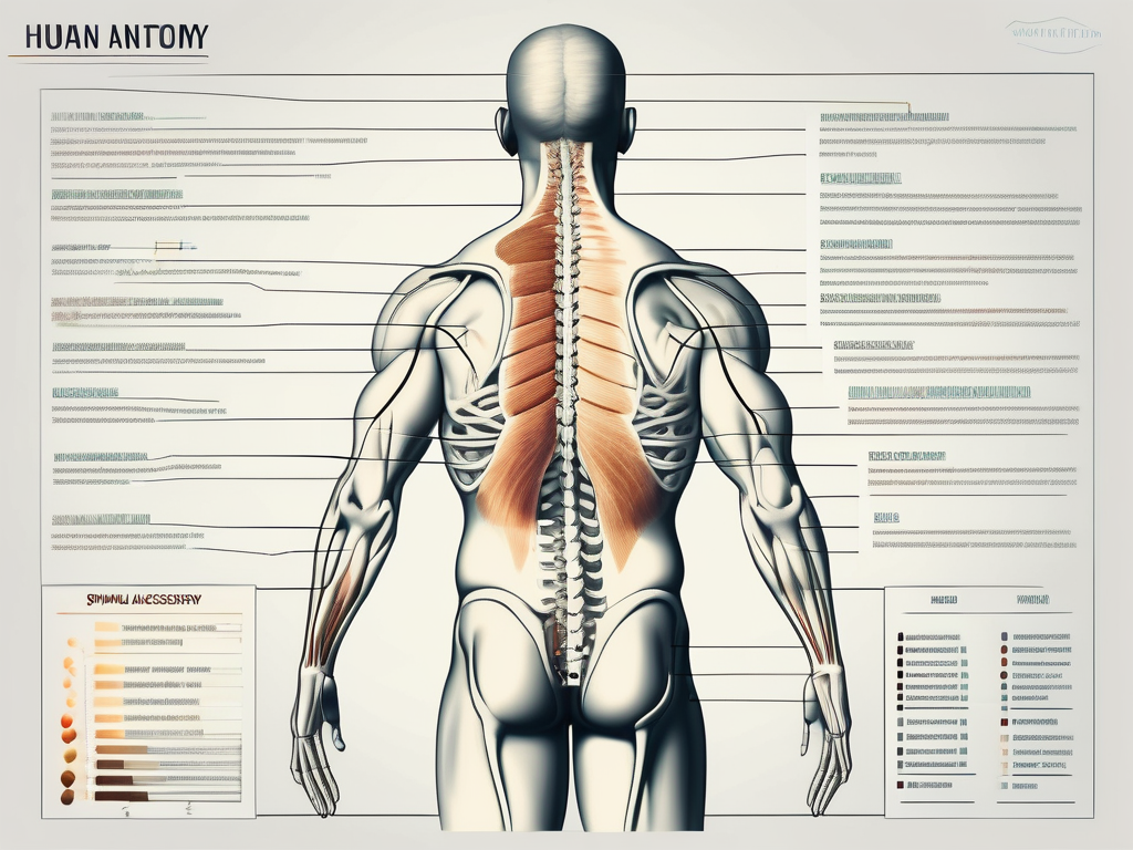 The spinal accessory nerve highlighted in a human anatomy diagram