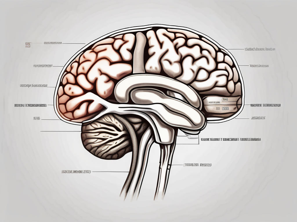 A detailed human brain and spinal cord