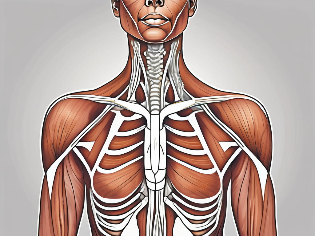 The human neck and shoulder area