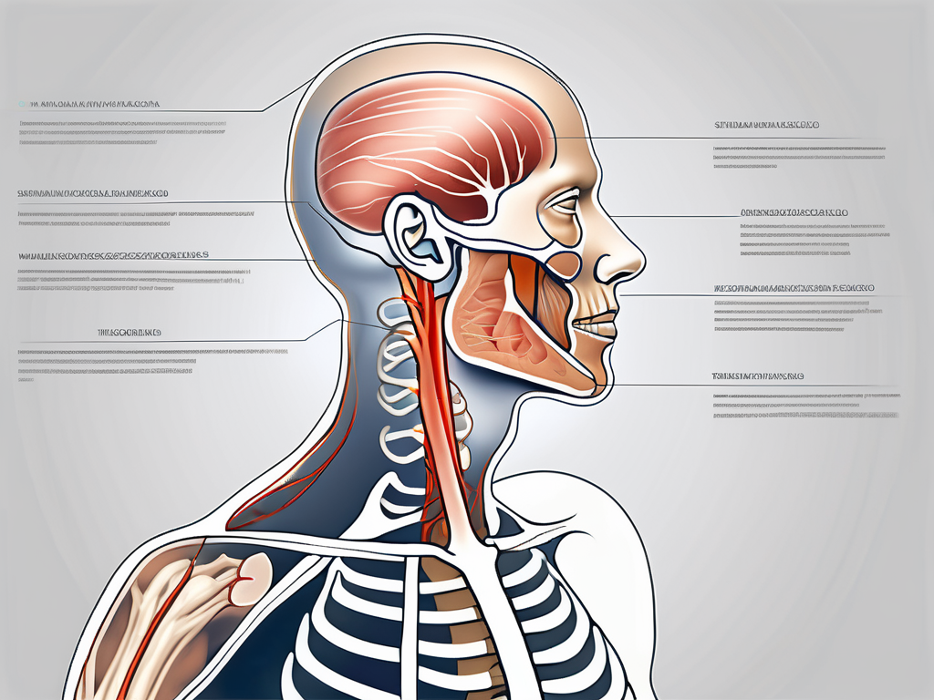 The human anatomy highlighting the spinal accessory nerve and its connection to the sternocleidomastoid and trapezius muscles