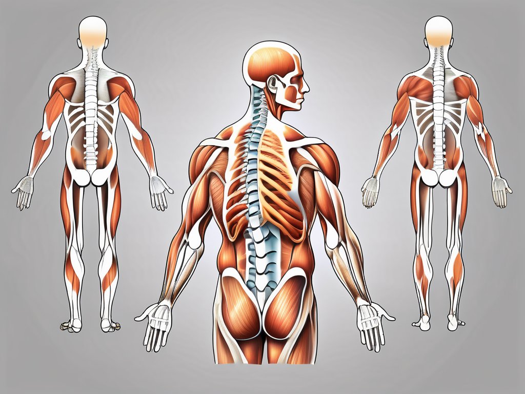 The human spinal structure highlighting the spinal accessory nerve and the back muscles it innervates