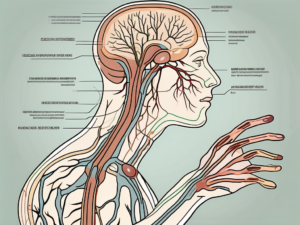 The human nervous system highlighting the accessory nerve