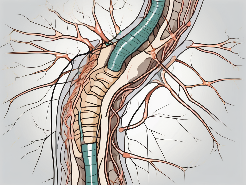 A human nervous system highlighting the spinal accessory nerve