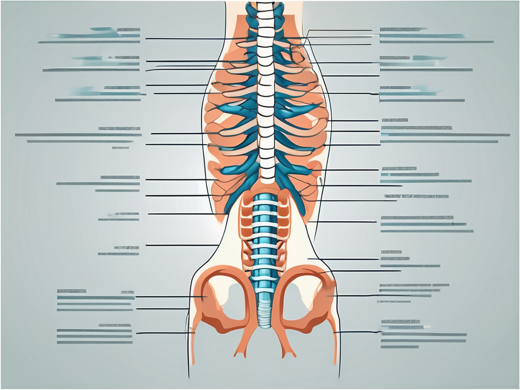 The human spinal column highlighting the spinal accessory nerve