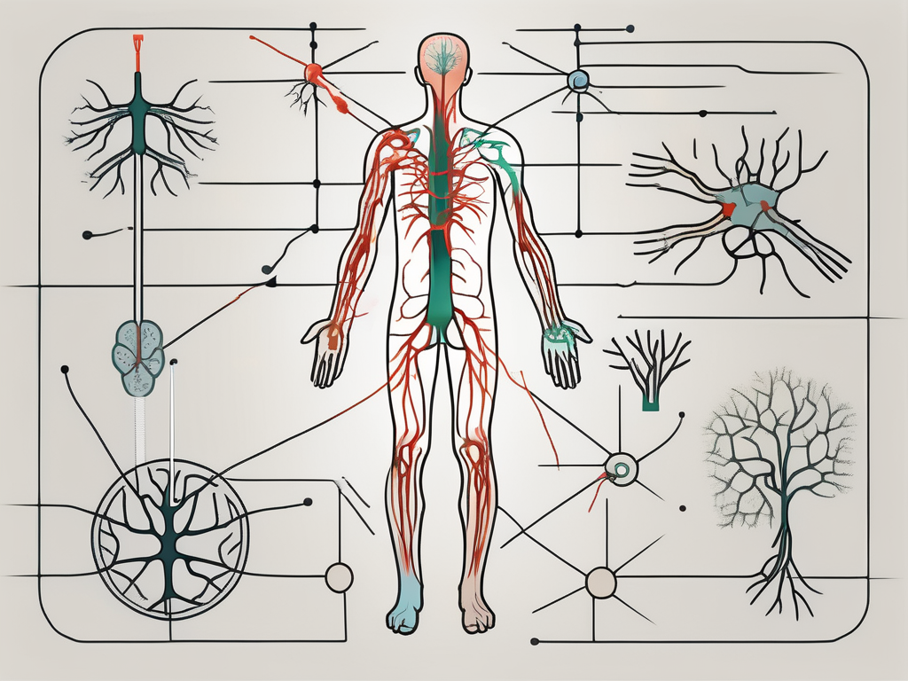 The human nervous system highlighting the accessory nerve